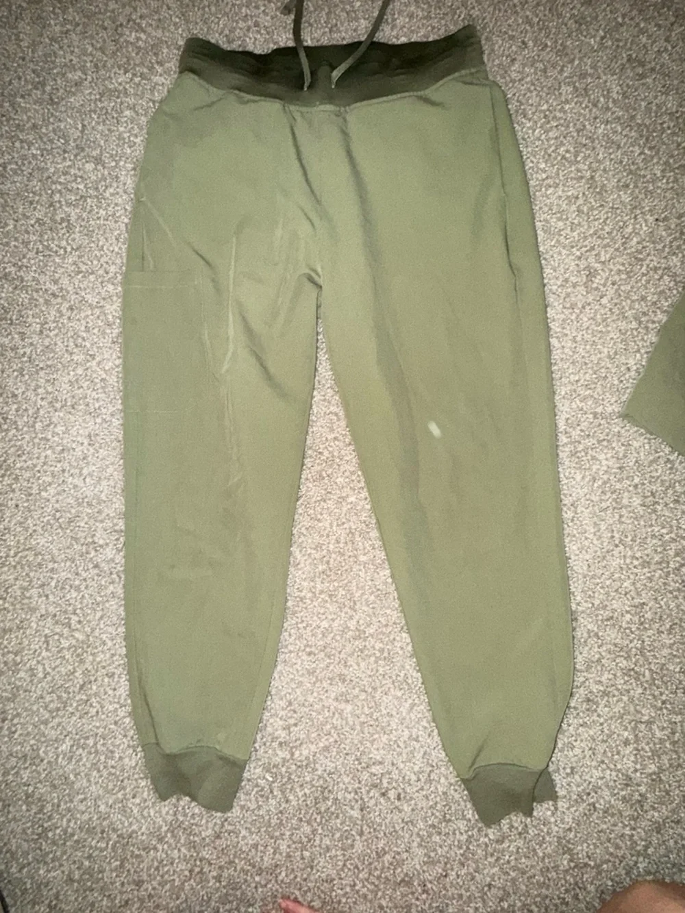Women's Olive Green Jogger  Scrub Set - Drawstring Waist